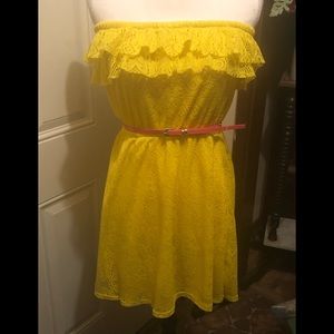 Made For Me To Look Strapless Lace Dress